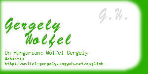 gergely wolfel business card